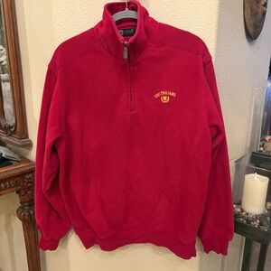 Gear For Sports Men Red USC Trojans 1/4 Zipped Soft Warm Sweatshirt Size Large
